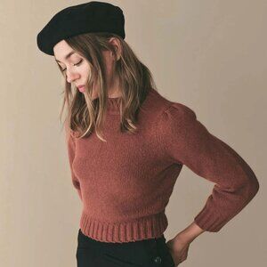 DÔEN Heirloom May Sweater in Dusty Rose